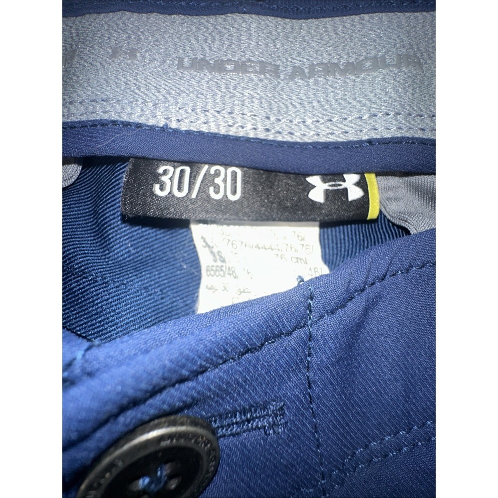 Under Armour Match Play Golf Pants Mens Size 30x30 Flat Front Blue Lightweight - Picture 5 of 7
